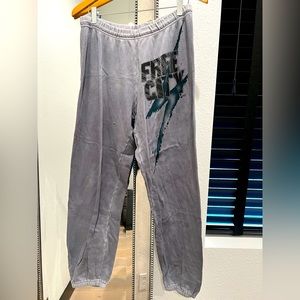 FREECITY LIGHTNING BOLT SWEATPANT COLOR: GREY SIZE: M